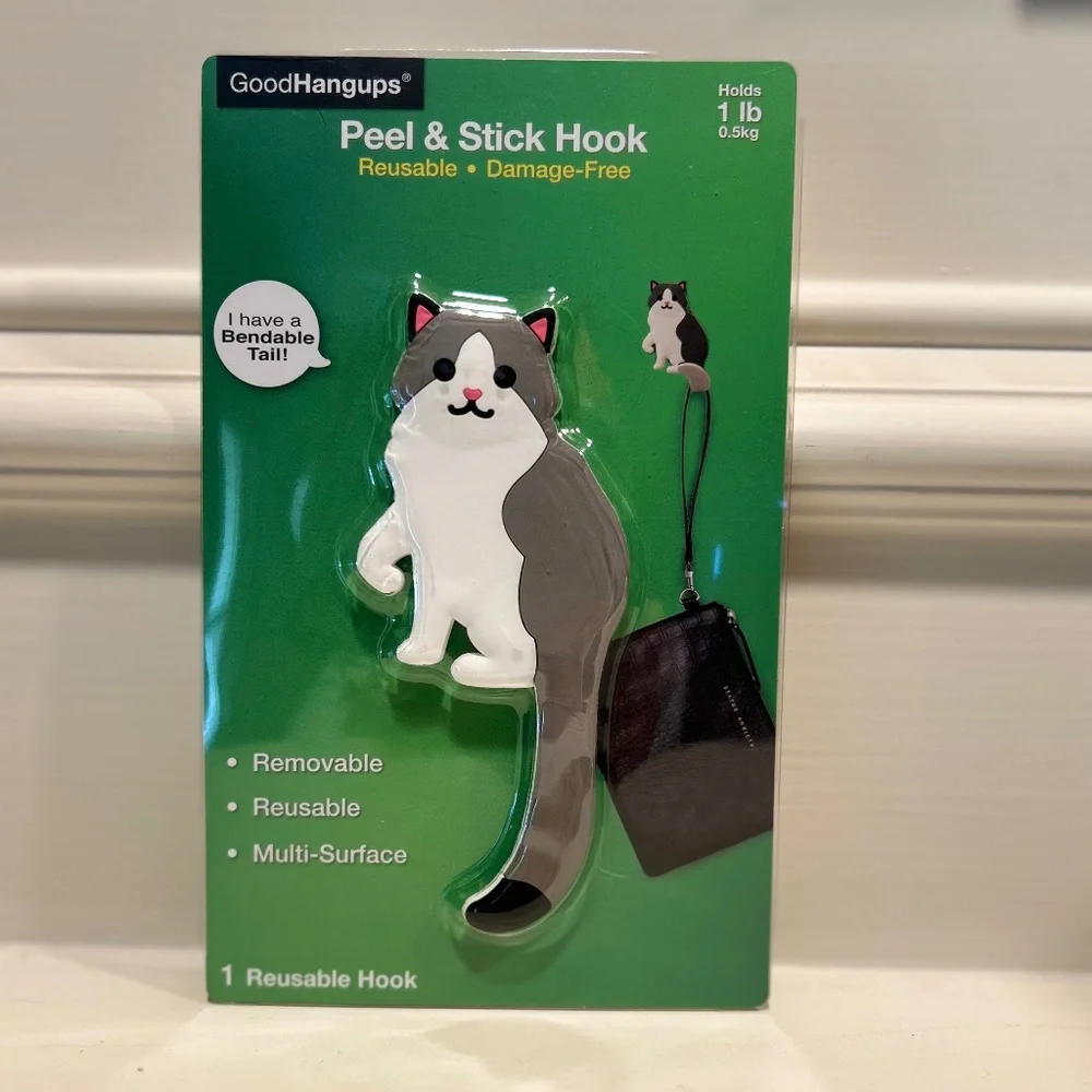Good Hangups Peel and Stick Reusable Hooks - Cats